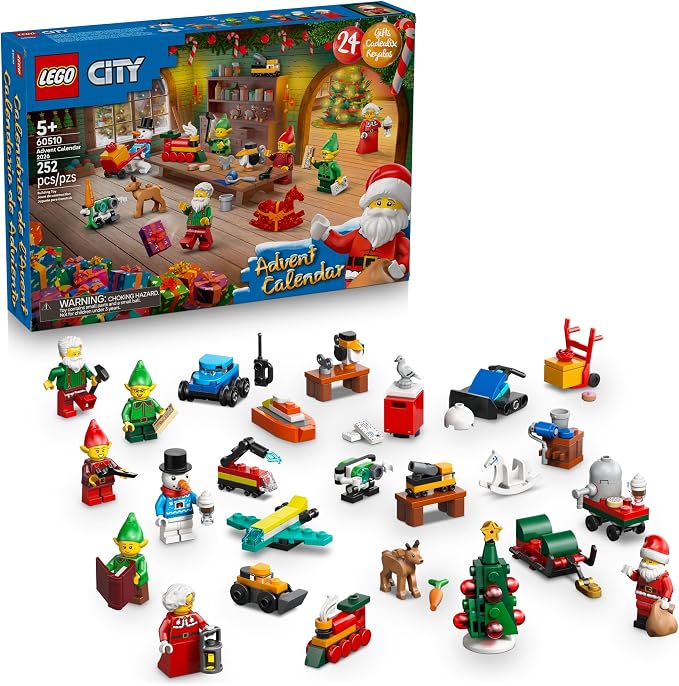 LEGO City Advent Calendar 2026 60510 | Christmas Advent Calendar for Kids, Building Toy, Boys & Girls, Ages 5+, Holiday Family Activity, 6 Minifigures, 252 pieces
