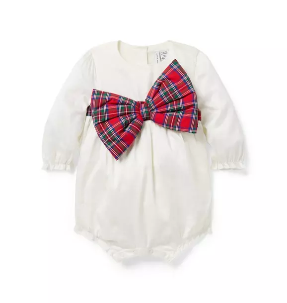 The Tartan Bow Baby Romper