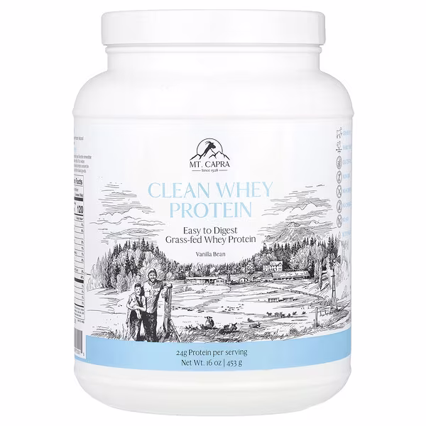 Mt. Capra, Clean Whey Protein, Vanilla Bean, 16 oz (453 g)