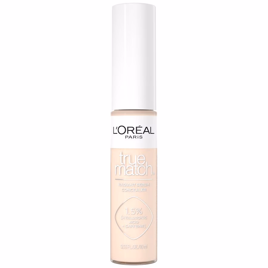 L'Oreal Paris Radiant Serum Concealer Infused With 1.5 Percent Hyaluronic Acid Plus Caffeine, W7, 0.33 fl oz