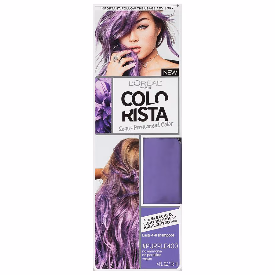 L'Oreal Paris Colorista Semi Permanent Hair Color for Blondes, #HotPink, 4.0 oz