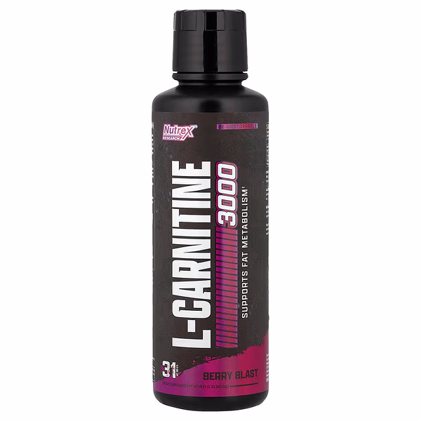 Nutrex Research, L-Carnitine 3000, Berry Blast, 15.72 fl oz (465 ml)