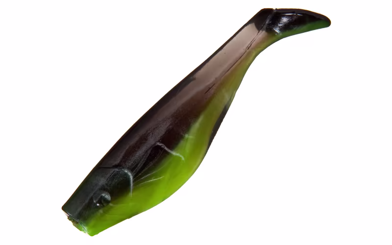 Bass Pro Shops Crappie Maxx Squirmin' Shad - 2" - 17 Pack - Chartreuse Pearl Black