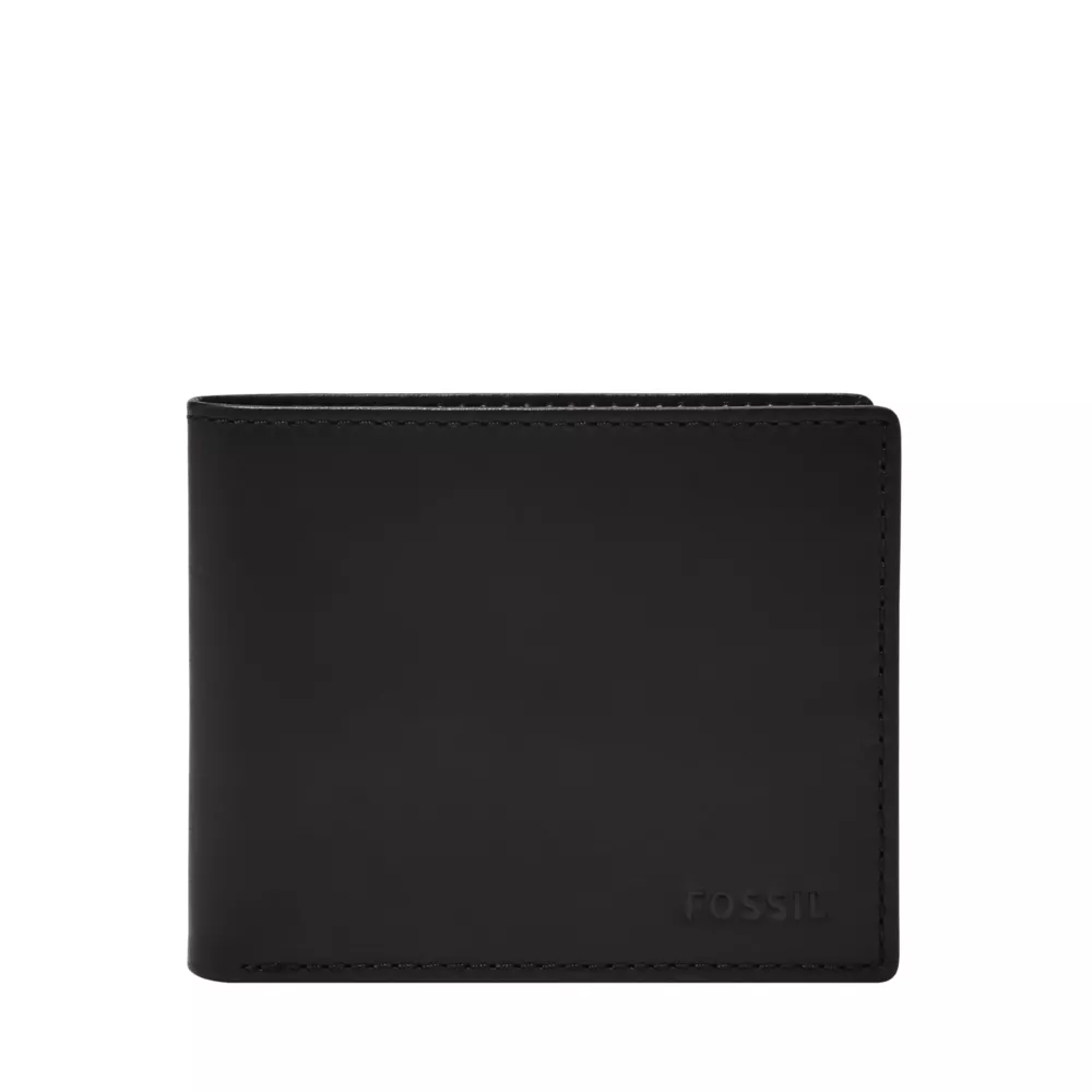 Derrick Leather RFID Bifold with Flip ID Wallet