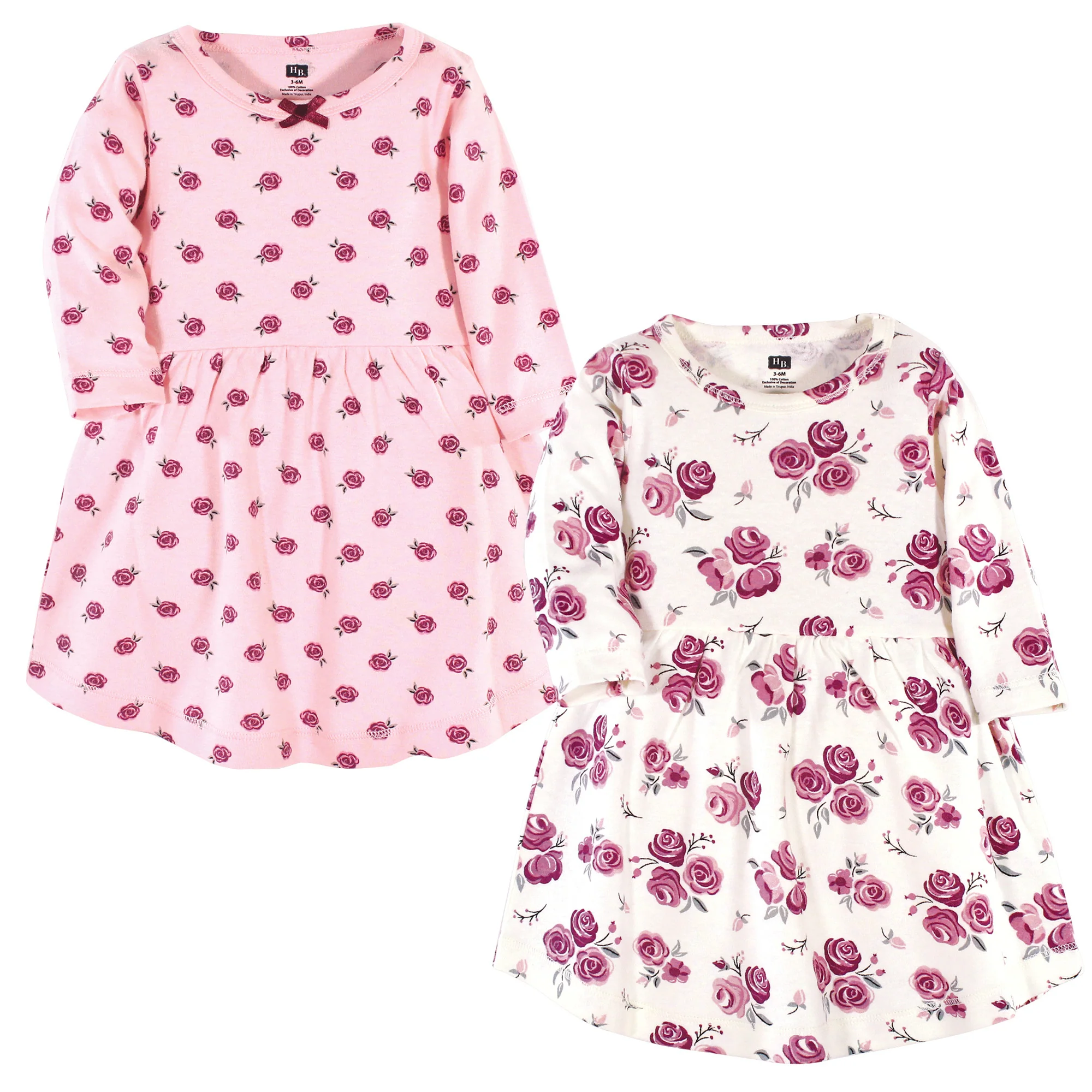 Hudson Baby Cotton Dresses, Rose