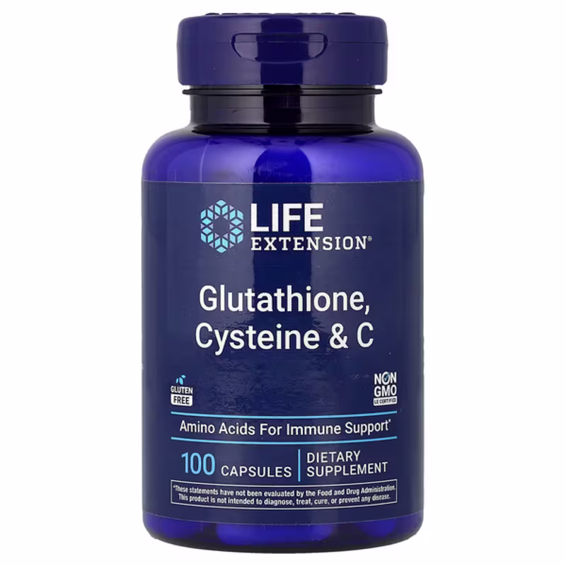 Life Extension, Glutathione, Cysteine & C, 100 Capsules