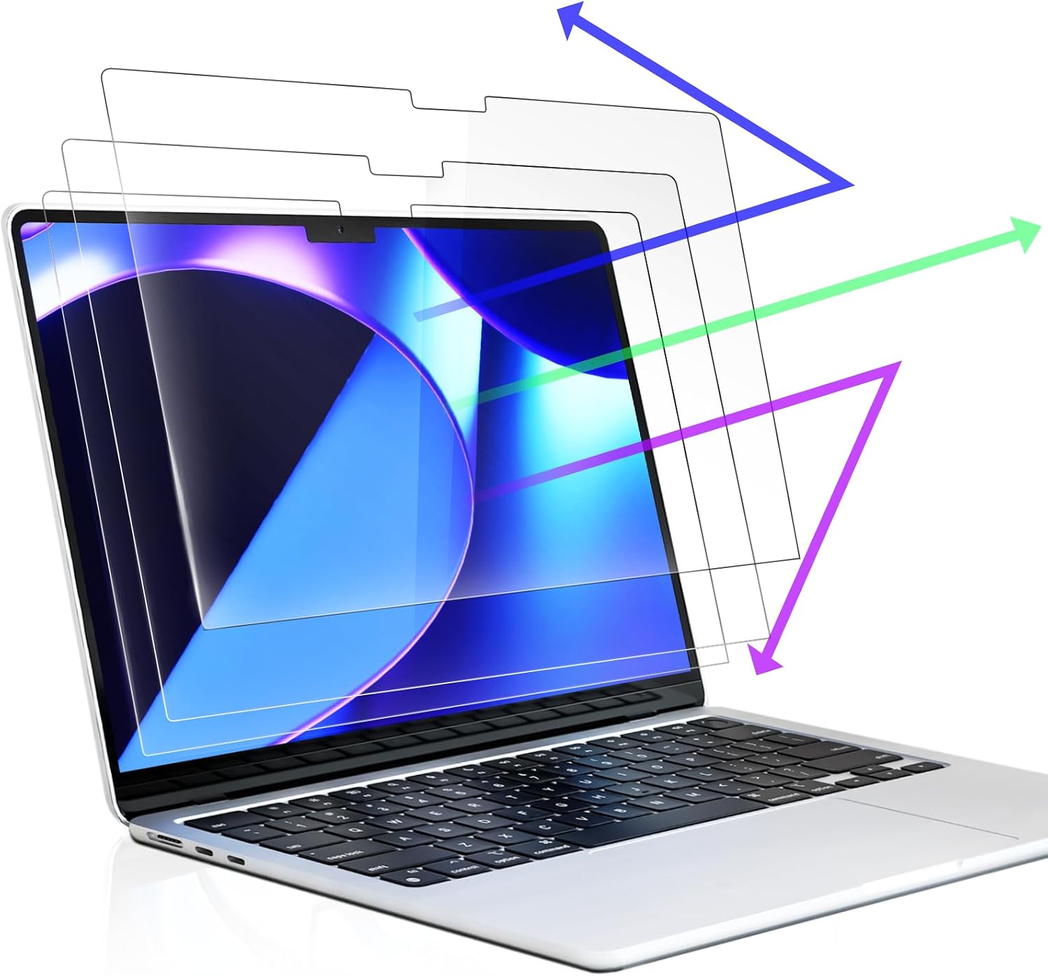 Peslv 3-Pack Anti Blue Light Screen Protector for MacBook Air 13.6/13 Inch