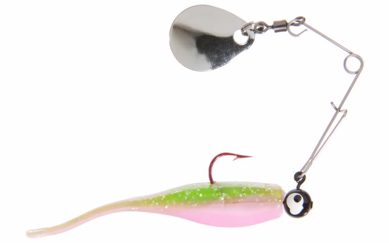 Bass Pro Shops Uncle Buck's Panfish Creatures Pro Baby Shad with Spinner - Electric Chicken