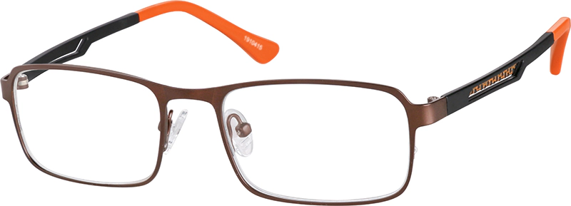 Brown Kids’ Rectangle Glasses #1910415