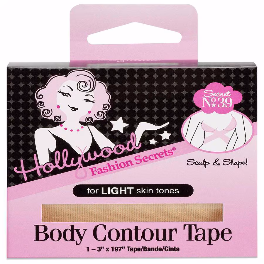 Hollywood Fashion Secrets Body Contour Tape, Light, 1.0 ea