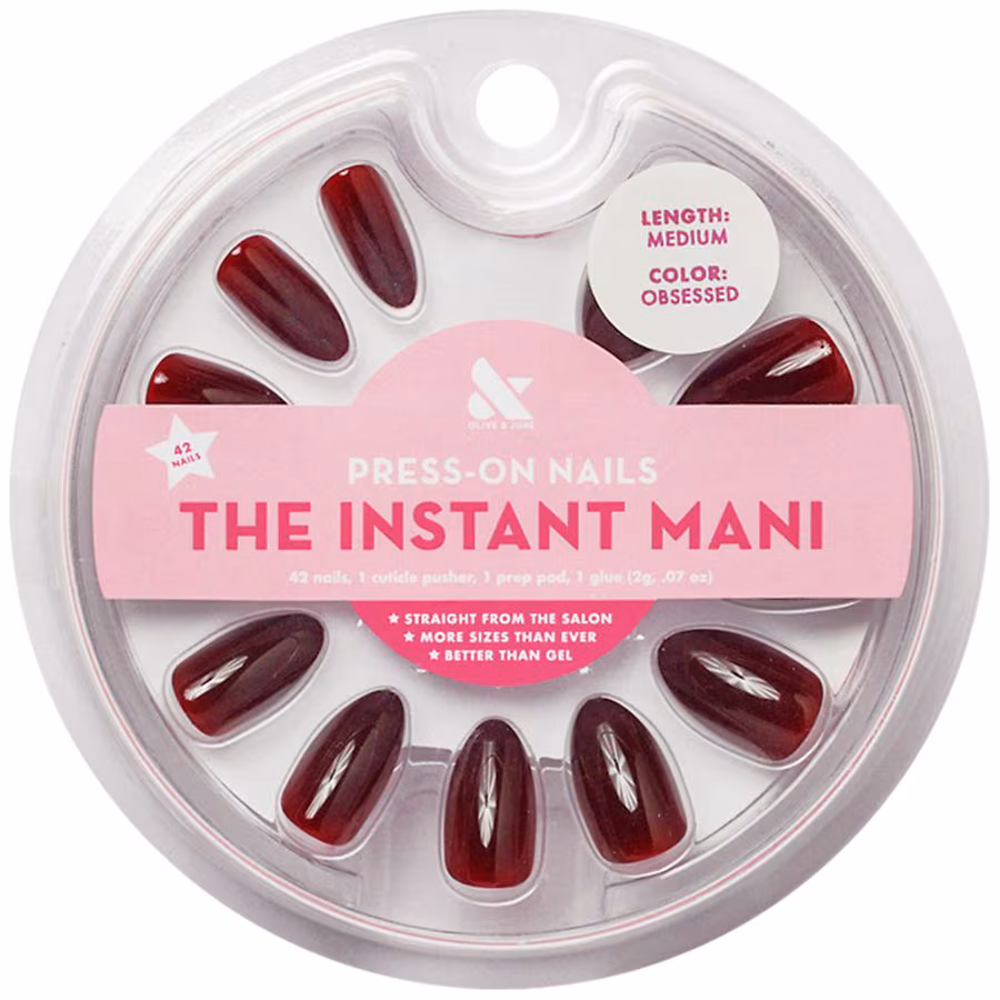 Olive & June The Instant Mani Press-On Nails Obsessed, Almond Medium, 1.0 set
