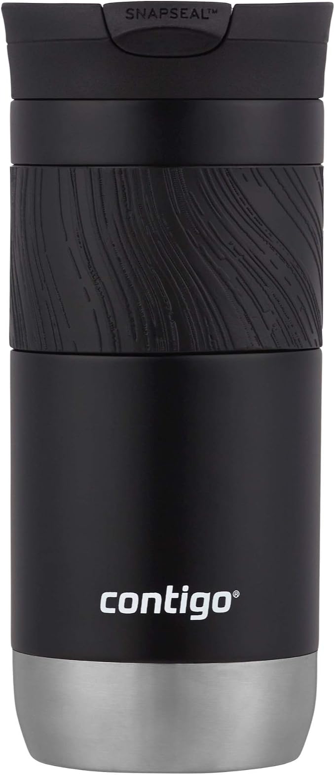 Contigo Byron Vacuum-Insulated Stainless Steel Travel Mug, Licorice, 16oz