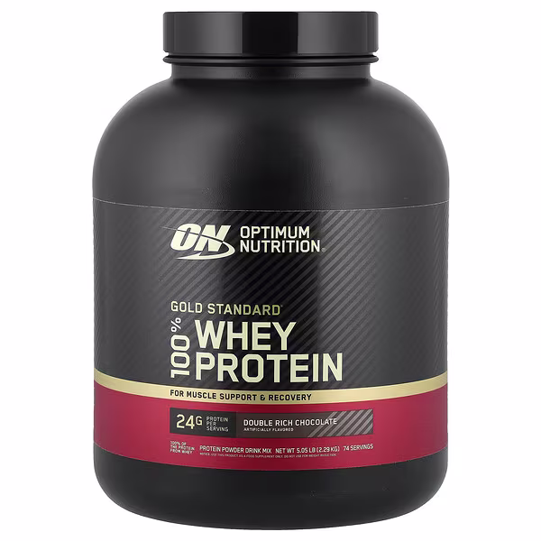 Optimum Nutrition, Gold Standard® 100% Whey Protein, Double Rich Chocolate, 5.05 lb (2.29 kg)