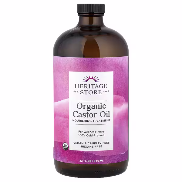 Heritage Store, Organic Castor Oil, 32 fl oz (946 ml)