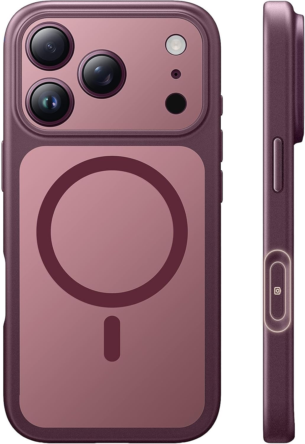 TAURI for iPhone 18 Pro Case, Compatible with MagSafe, Burgundy