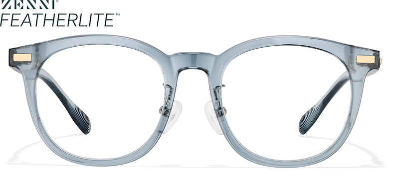 Translucent Gray Lightweight Round Glasses #P2031512
