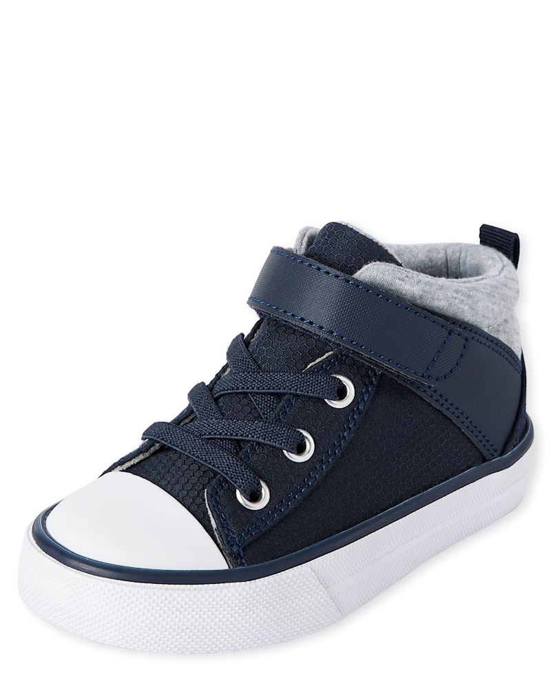 Toddler Boys Mixed Material Hi Top Sneakers