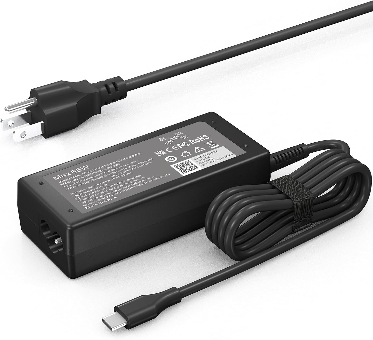 65W USB C Laptop Charger Compatible with HP Chromebook/Lenovo/Dell/Acer and More Chromebook Type C Power Cord