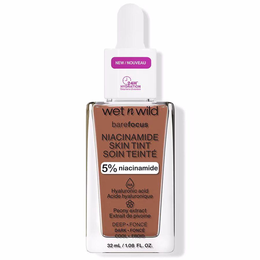 Wet n Wild Bare Focus Niacinamide Skin Tint, Amber Beige, 1.08 fl oz
