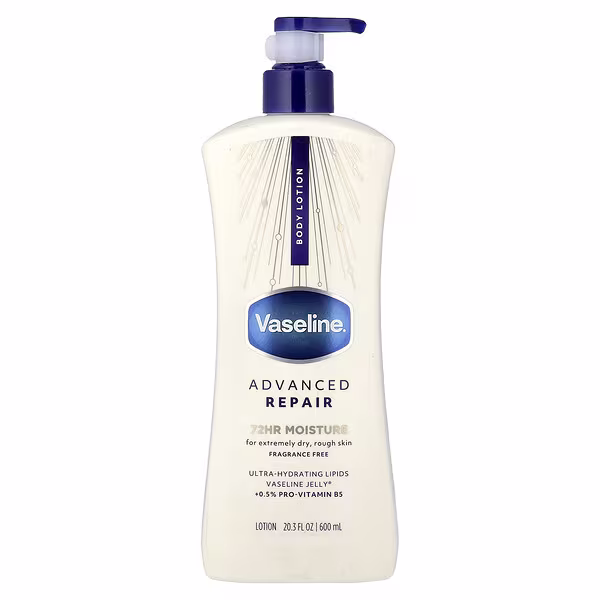 Vaseline, Advanced Repair Body Lotion, Fragrance Free, 20.3 fl oz (600 ml)