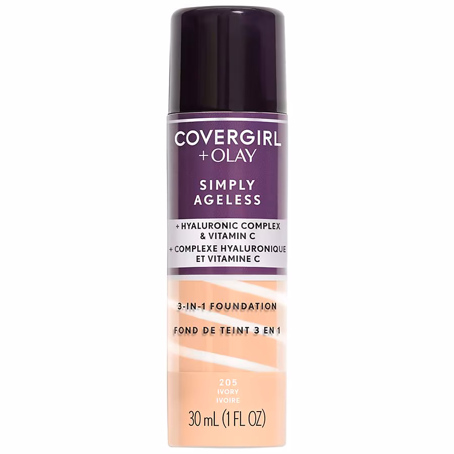 CoverGirl & Olay Simply Ageless 3-in-1 Liquid Foundation, Creamy Natural, 1.0 fl oz