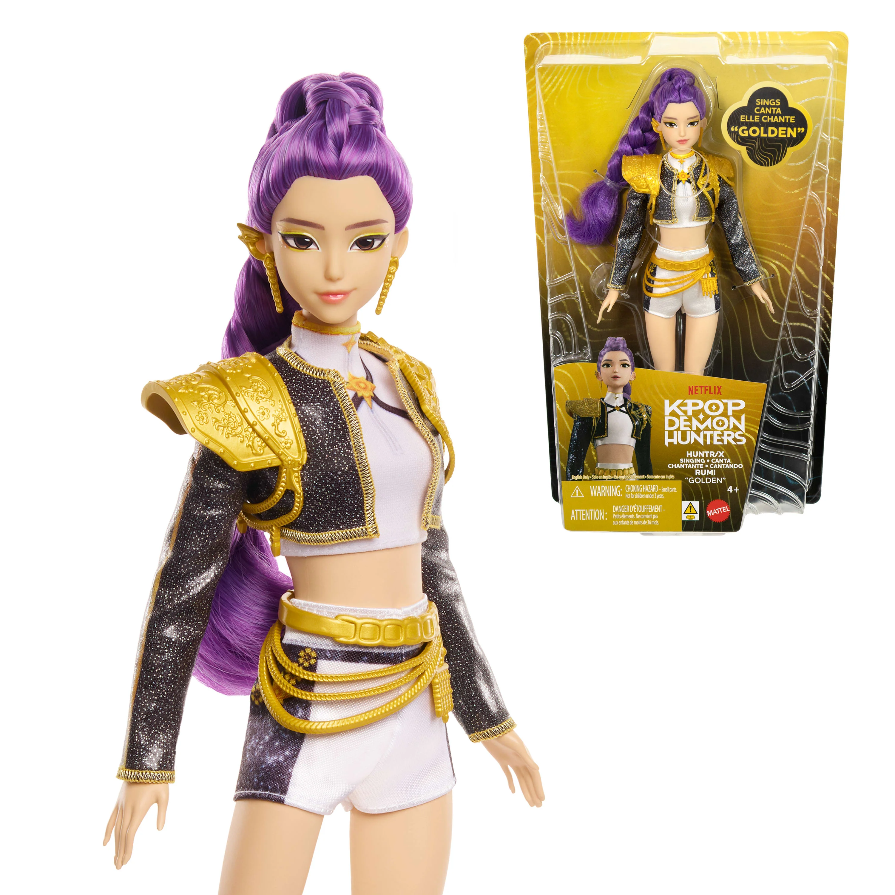 KPop Demon Hunters HUNTR/X: Rumi “Golden” Singing Doll