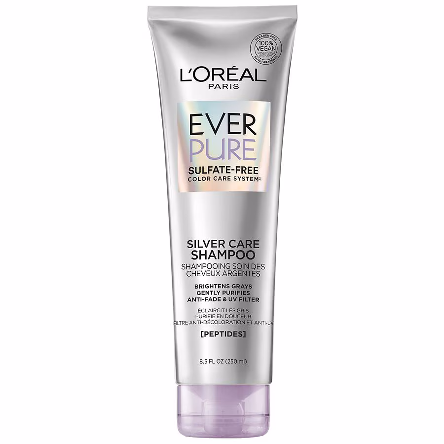 L'Oreal Paris Everpure Silver Care Sulfate Free Shampoo, Ever Silver, 8.5 fl oz