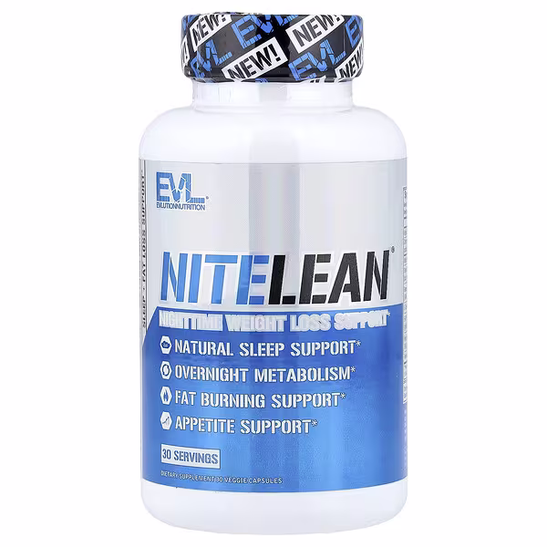 EVLution Nutrition, NiteLean® , Nighttime Weight Loss Support, 30 Veggie Capsules