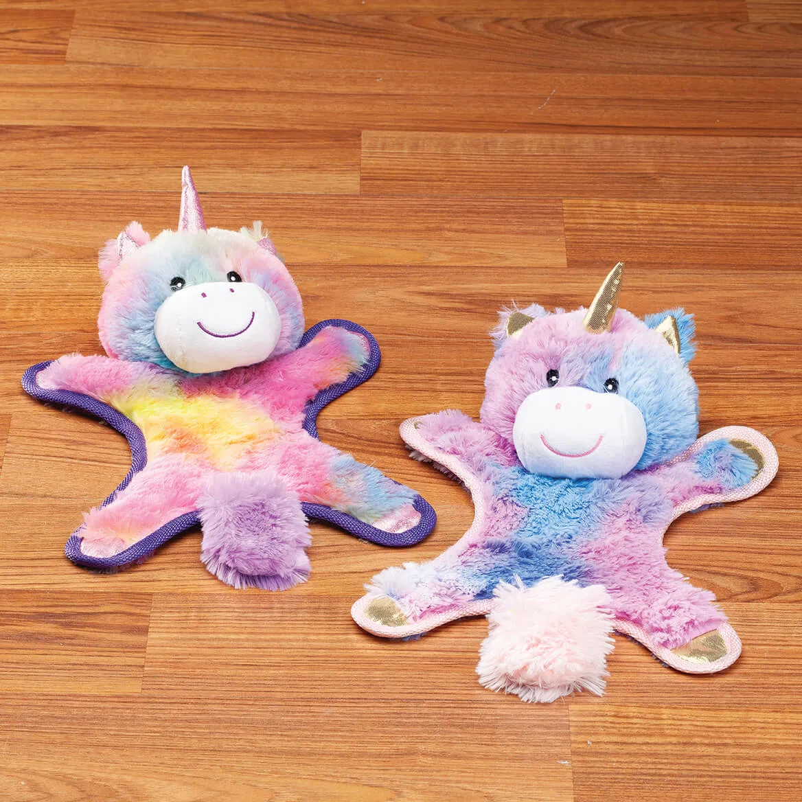 Stuffing-Free Unicorn Dog Toys, Set of 2