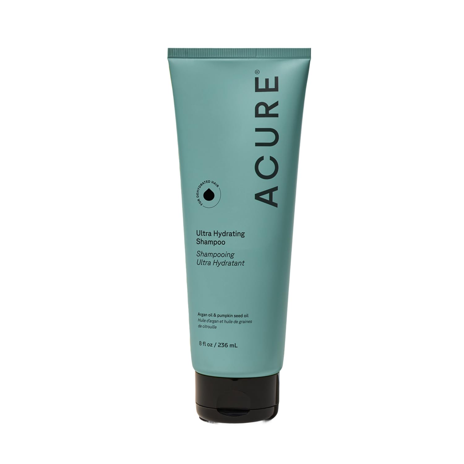 Acure Ultra Hydrating Shampoo – Deep Moisture & Nourishing Formula for Dry, Dehydrated Hair, Restores Hydration, Vegan, Sulfate & Paraben-Free, 8 Fl Oz