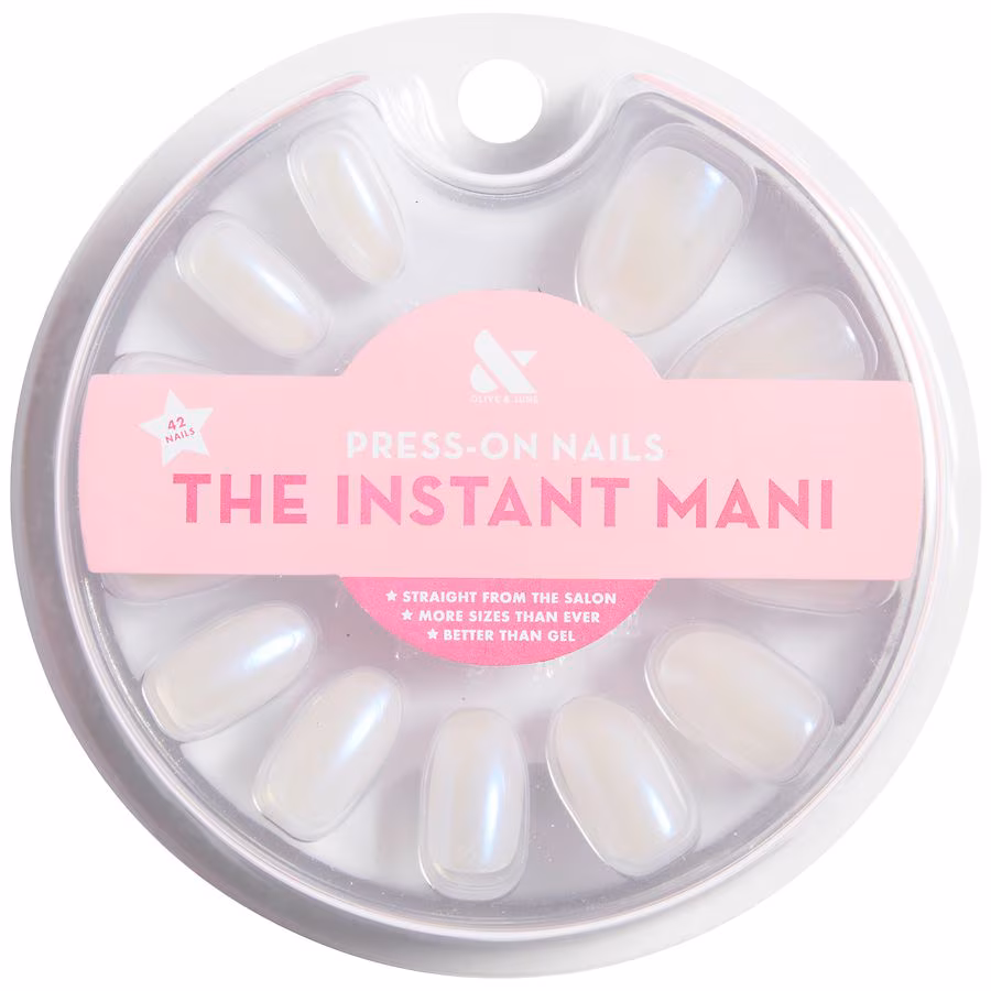 Olive & June The Instant Mani Press-On Nails Oval Medium, Pink Goldfish