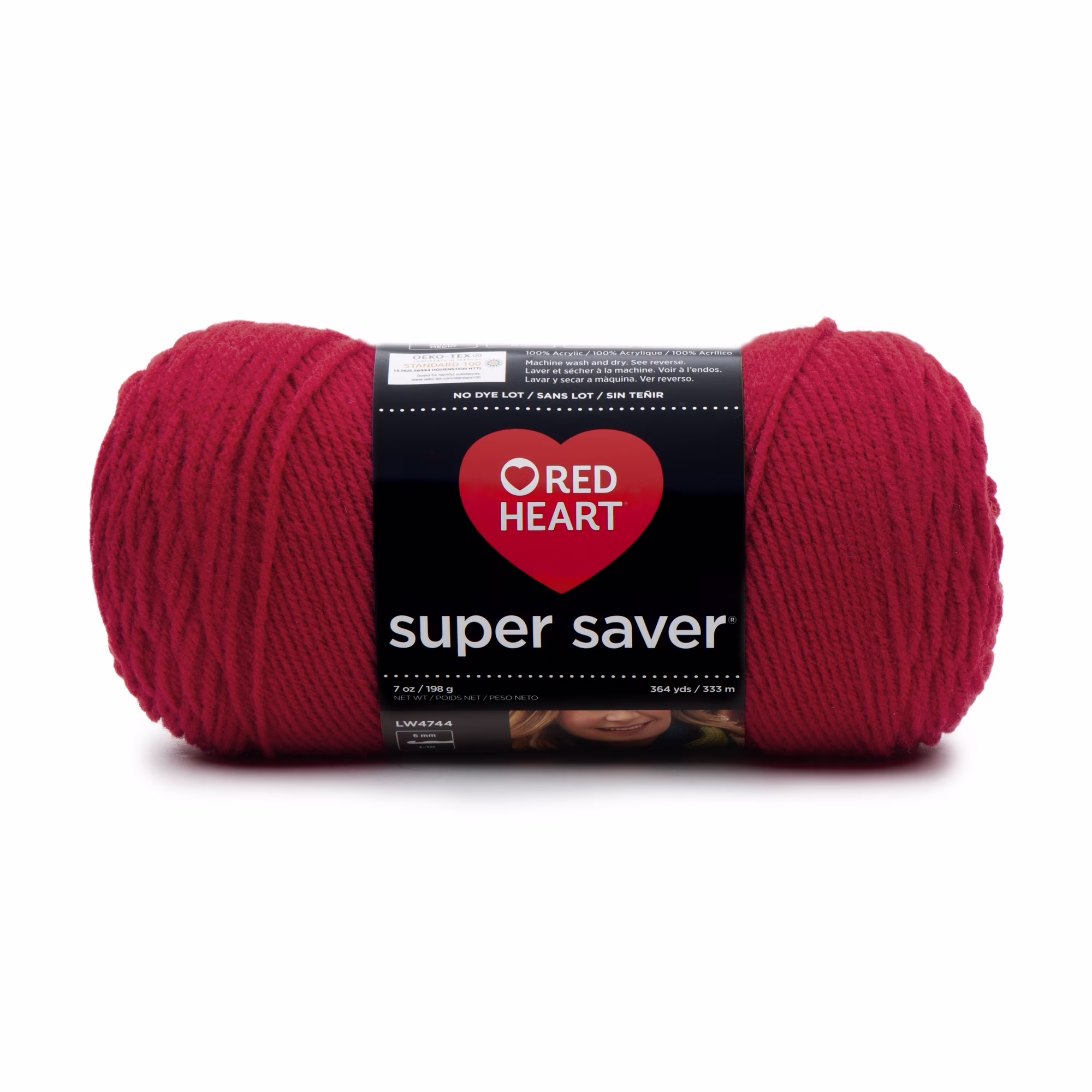 Red Heart® Super Saver® 4 Medium Acrylic Yarn, Cherry Red 7oz/198g, 364 Yards