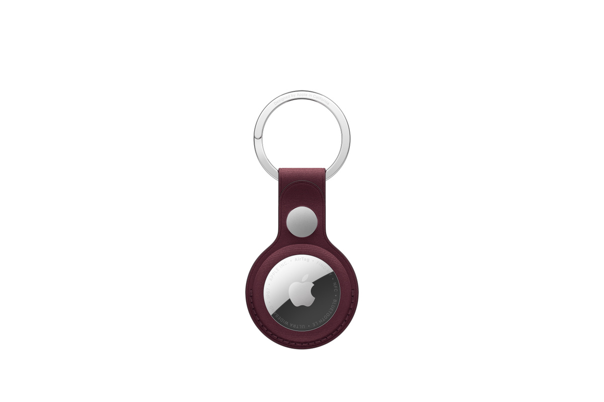 AirTag FineWoven Key Ring – Burgundy