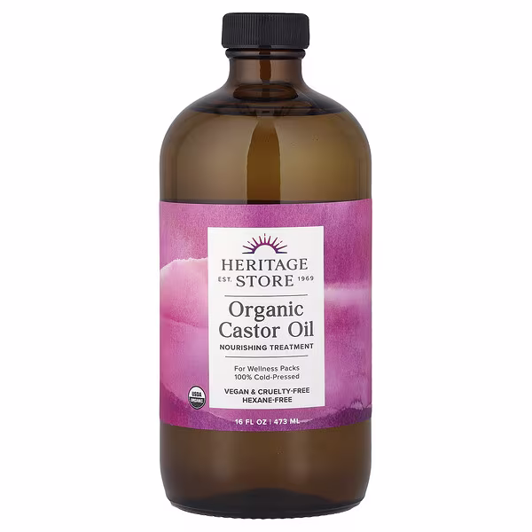 Heritage Store, Organic Castor Oil, 16 fl oz (473 ml)