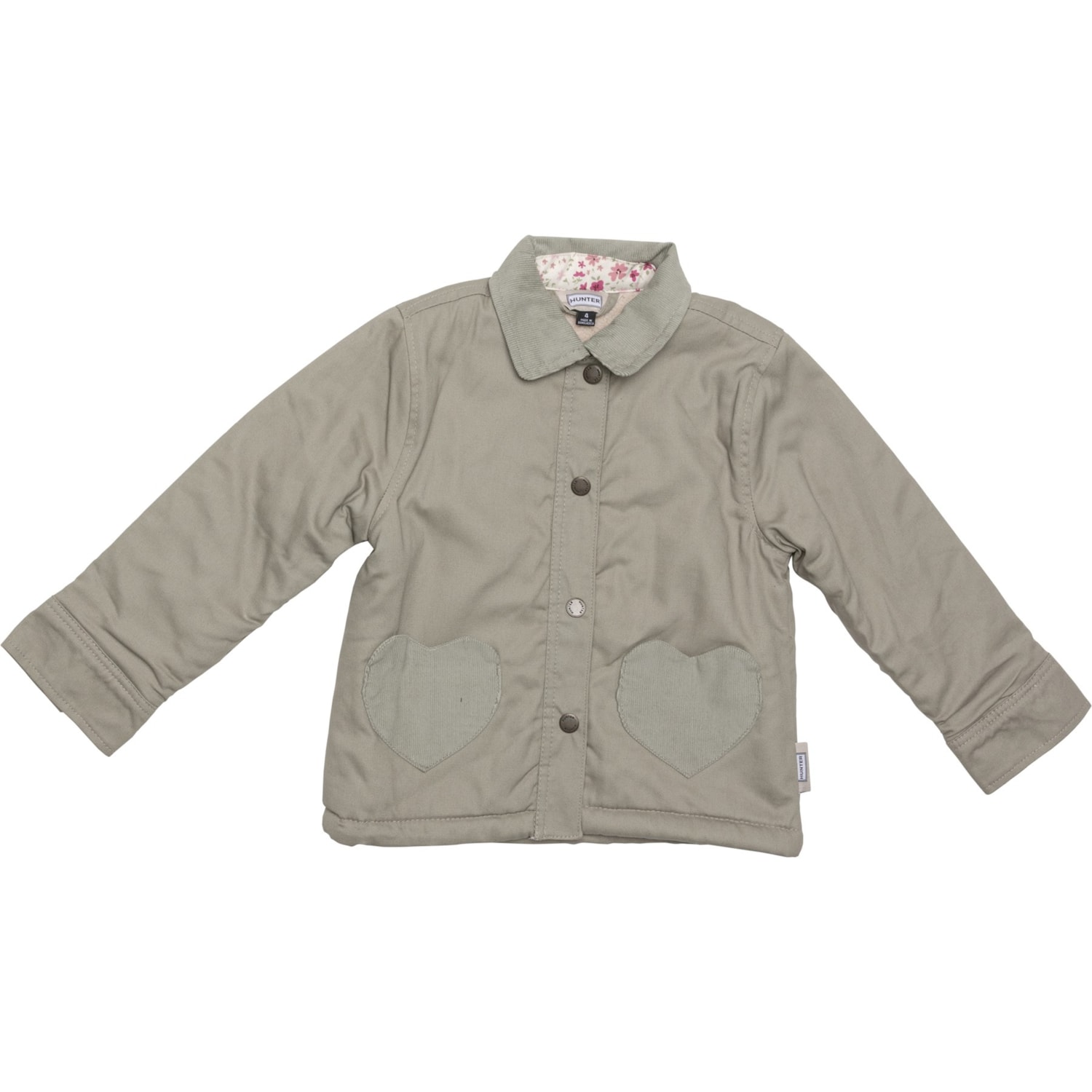 HUNTER Little Girls Heart Pocket Jacket - Snap Front