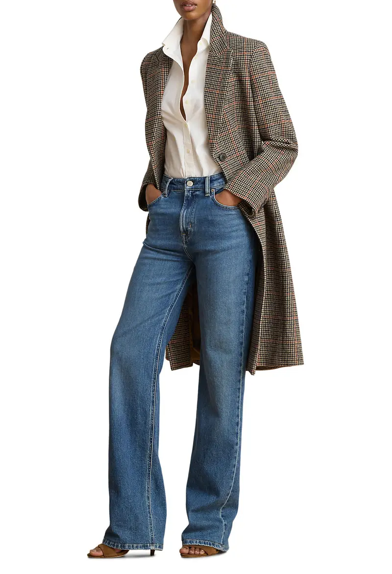 Lauren Ralph Lauren Wool Blend Tweed Coat