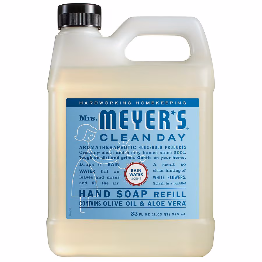 Mrs. Meyer's Clean Day Liquid Hand Soap Refill Rain Water, 33.0 fl oz