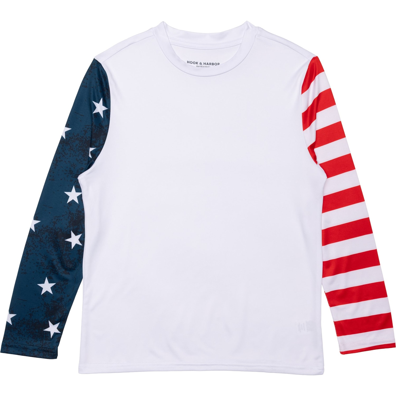 HOOK & HARBOR OUTFITTERS Big Boys Americana Graphic T-Shirt - UPF 40+, Long Sleeve