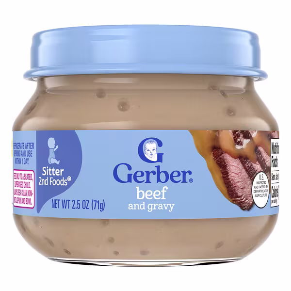 Gerber, 2nd Foods®, Sitter, Beef and Gravy, 2.5 oz (71 g)