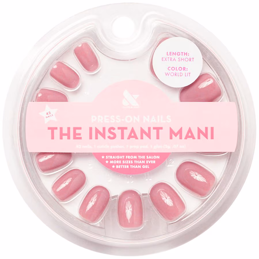Olive & June The Instant Mani Press-On Nails World Lit, Round Extra, 1.0 set