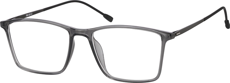 Gray Rectangle Glasses #7813512