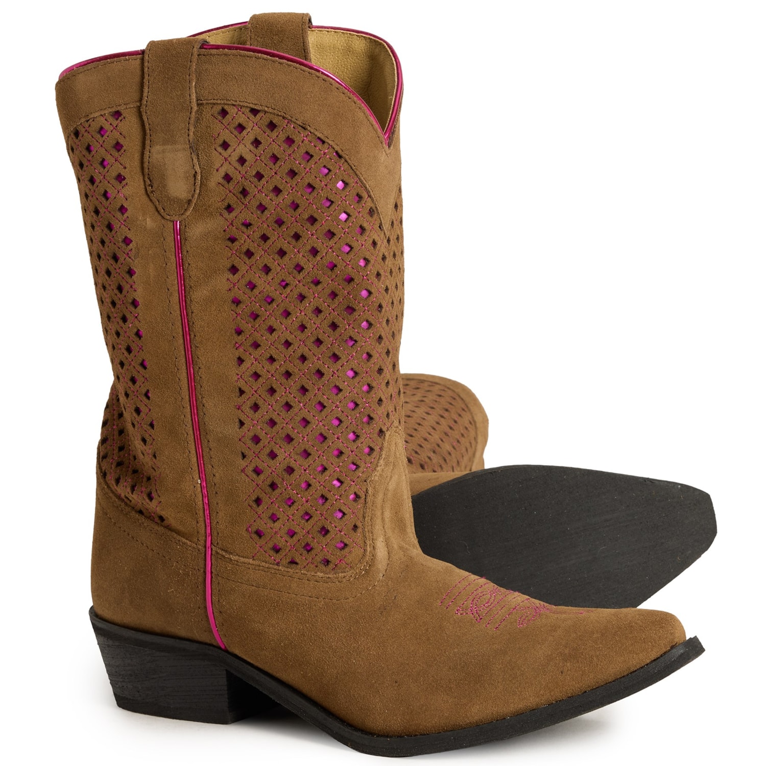 SMOKY MOUNTAIN BOOTS Girls Magnolia Cowgirl Boots - Leather