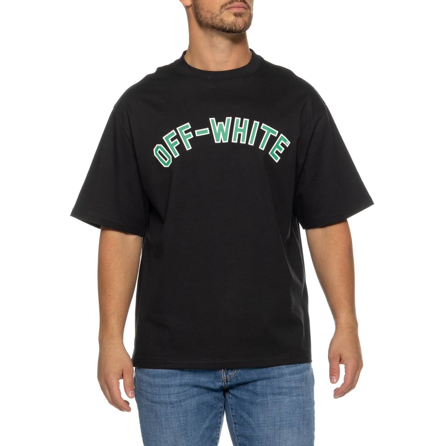 OFF WHITE Varsity Logo Skate Fit T-Shirt - Short Sleeve