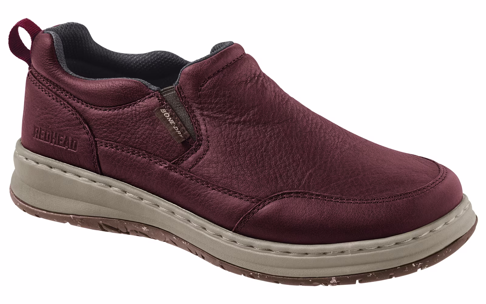 RedHead Leather Moc Casual Shoes for Men - Brunette - 8M