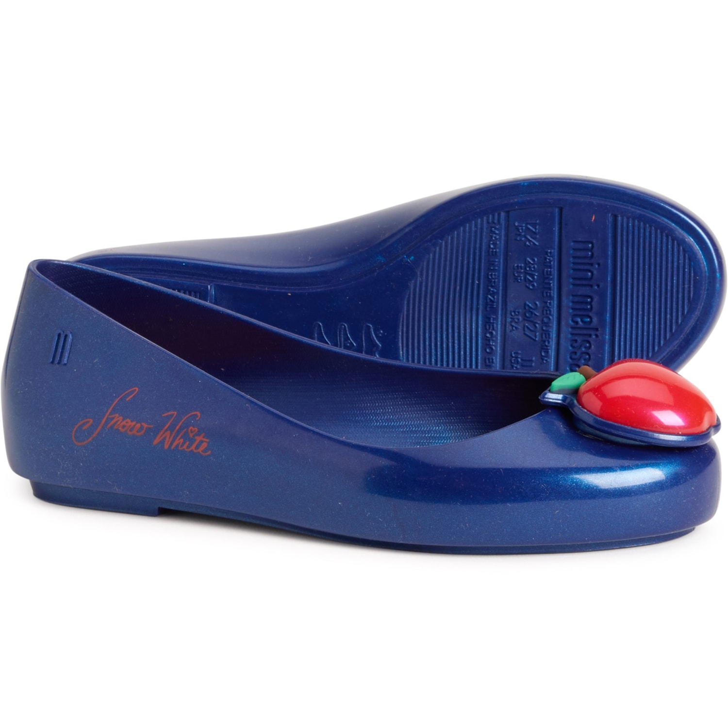 MINI MELISSA Girls Sweet Love Snow White Princess Jelly Ballerina Flats