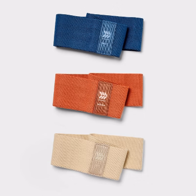 Fabric Round Hip Band Set - All In Motion™: Polyester Rubber Resistance Bands