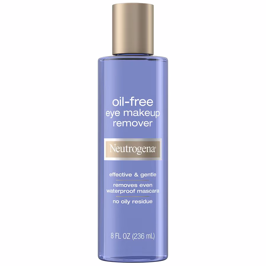 Neutrogena Oil-Free Eye Makeup Remover Bottle Honey, 8.0 fl oz