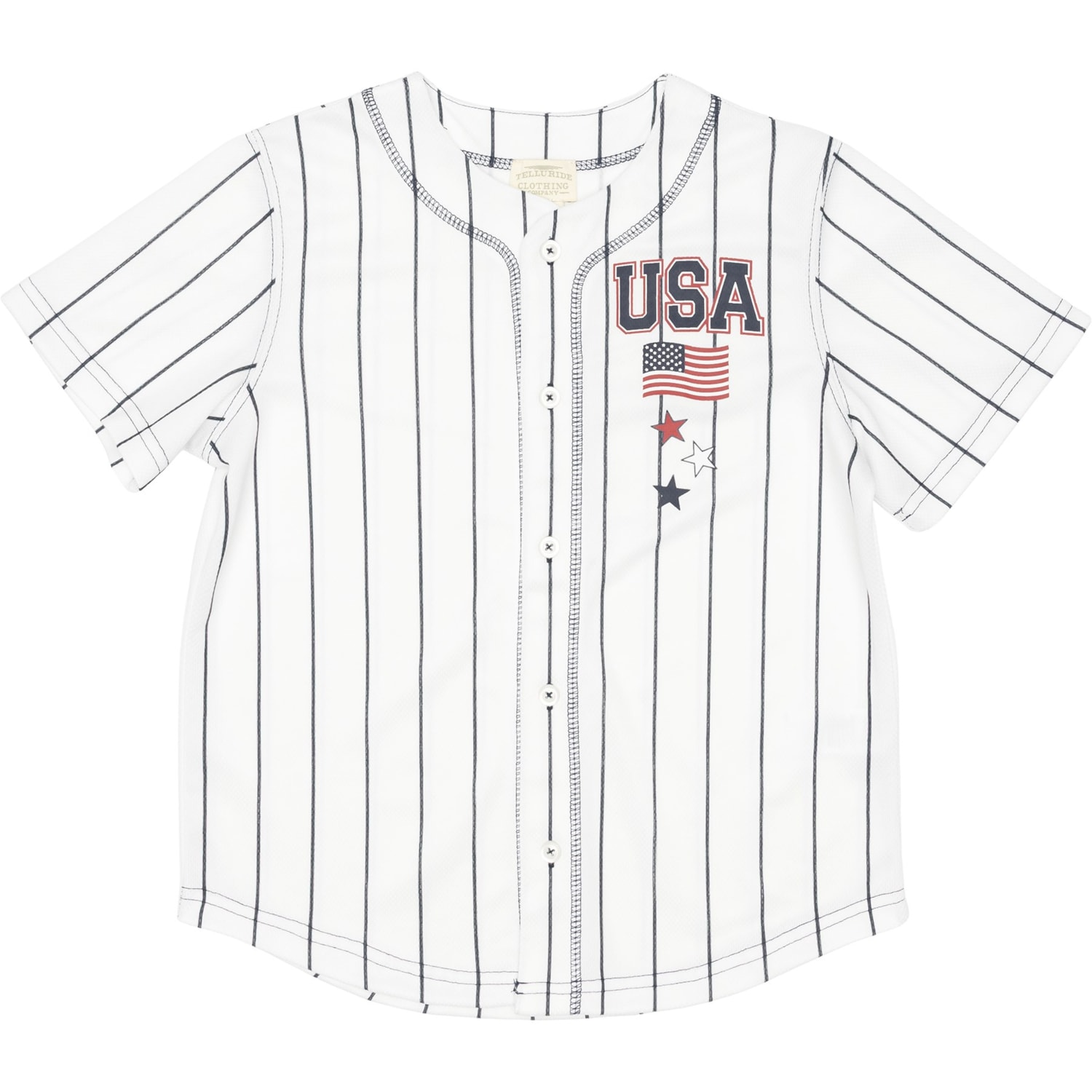 Telluride Clothing Company Big Boys USA Baseball Jersey - Short Sleeve