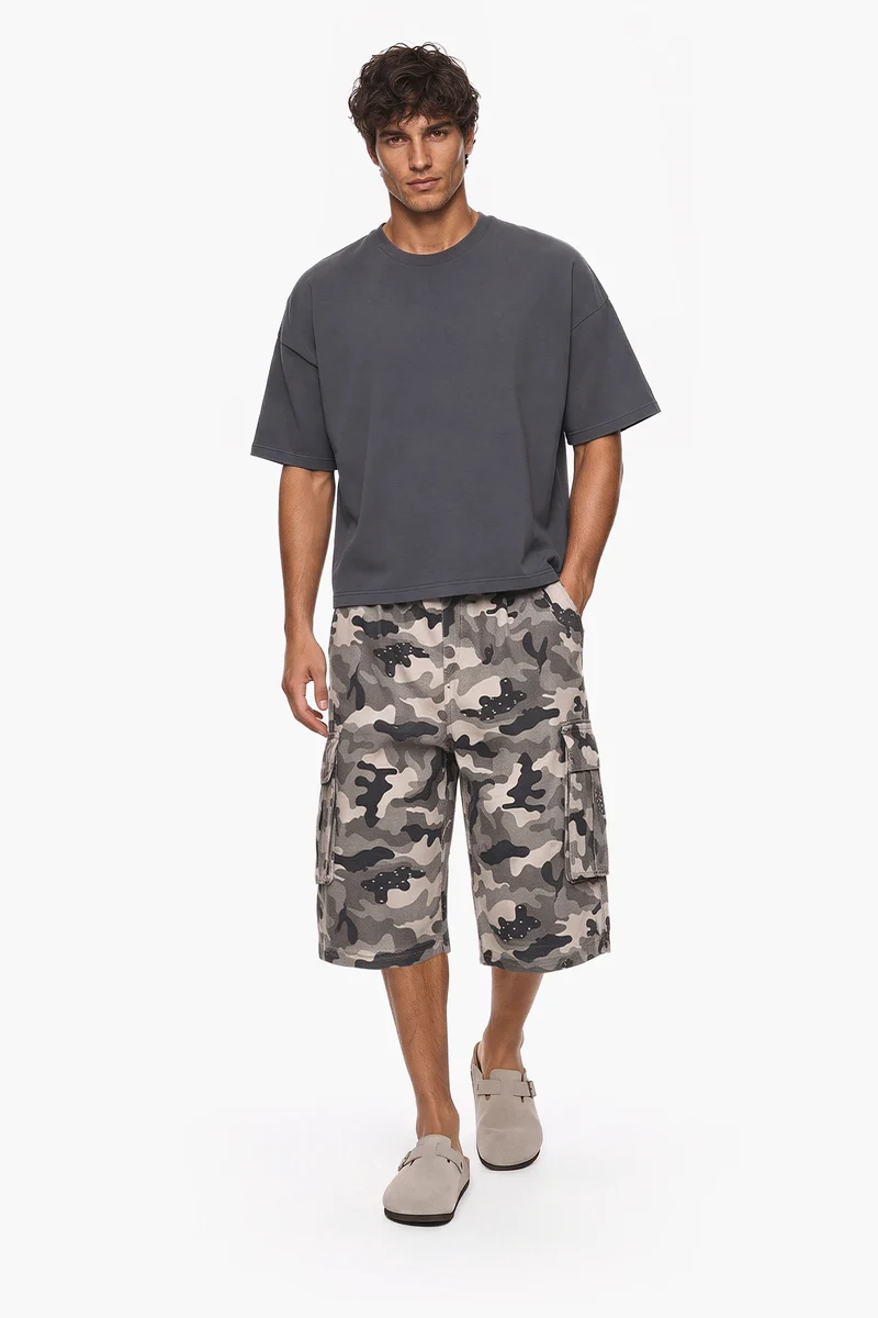 Baggy Camo Cargo Shorts