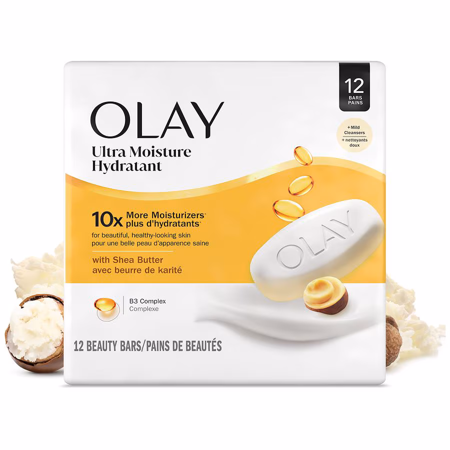 Olay Ultra Moisture Beauty Bar with Vitamin B3 Complex Shea Butter, 12.0 ea